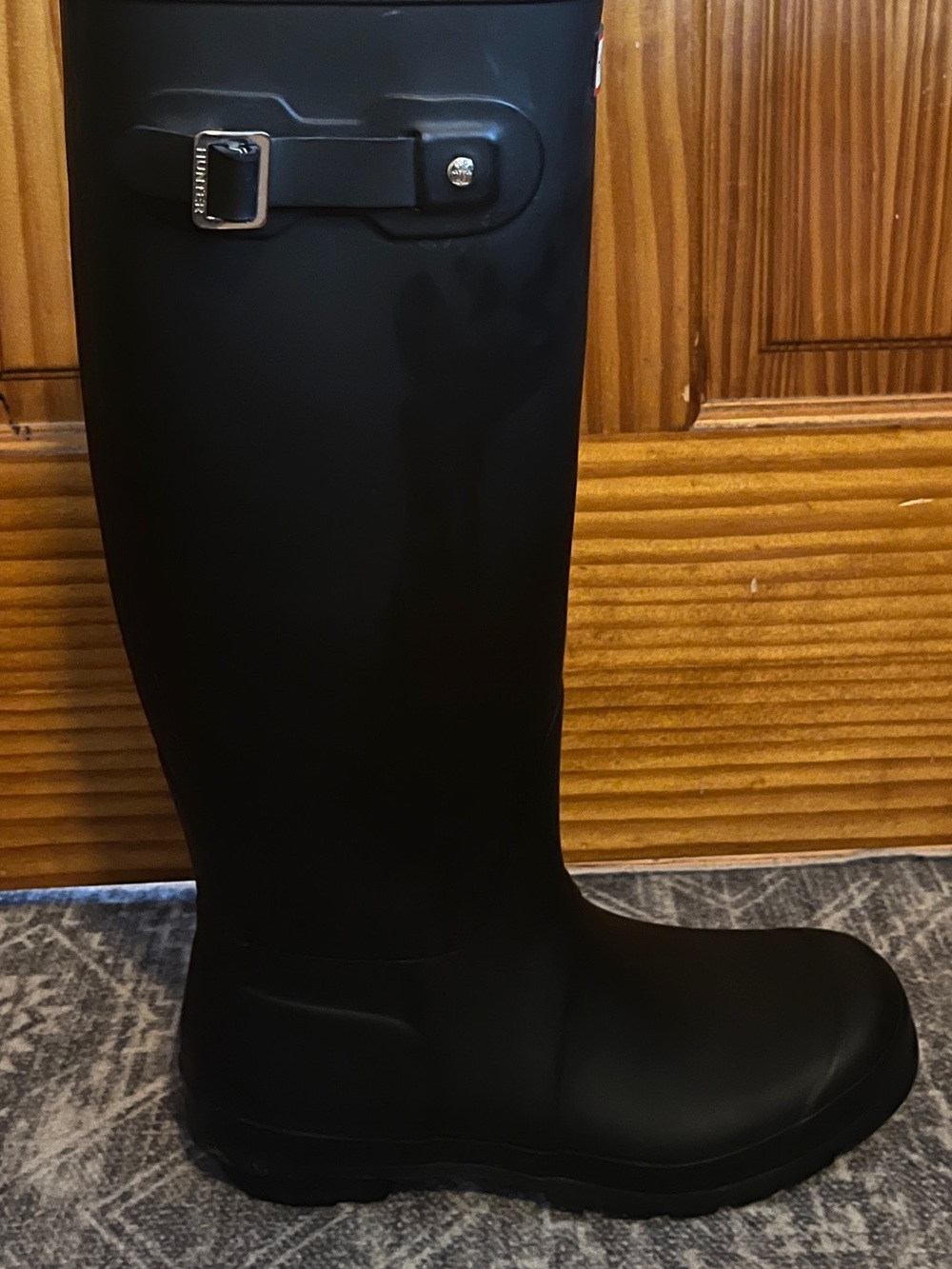 Hunter Tall Black Boots Size 8 - image 2
